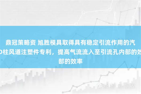 鼎冠策略资 旭胜模具取得具有稳定引流作用的汽车D柱风道注塑件专利，提高气流流入至引流孔内部的效率