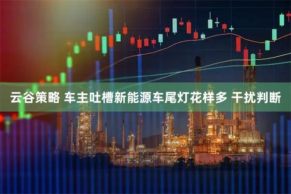 云谷策略 车主吐槽新能源车尾灯花样多 干扰判断